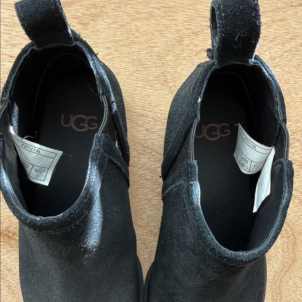 UGG Women's Black Suede Booties - Picture 6 of 6